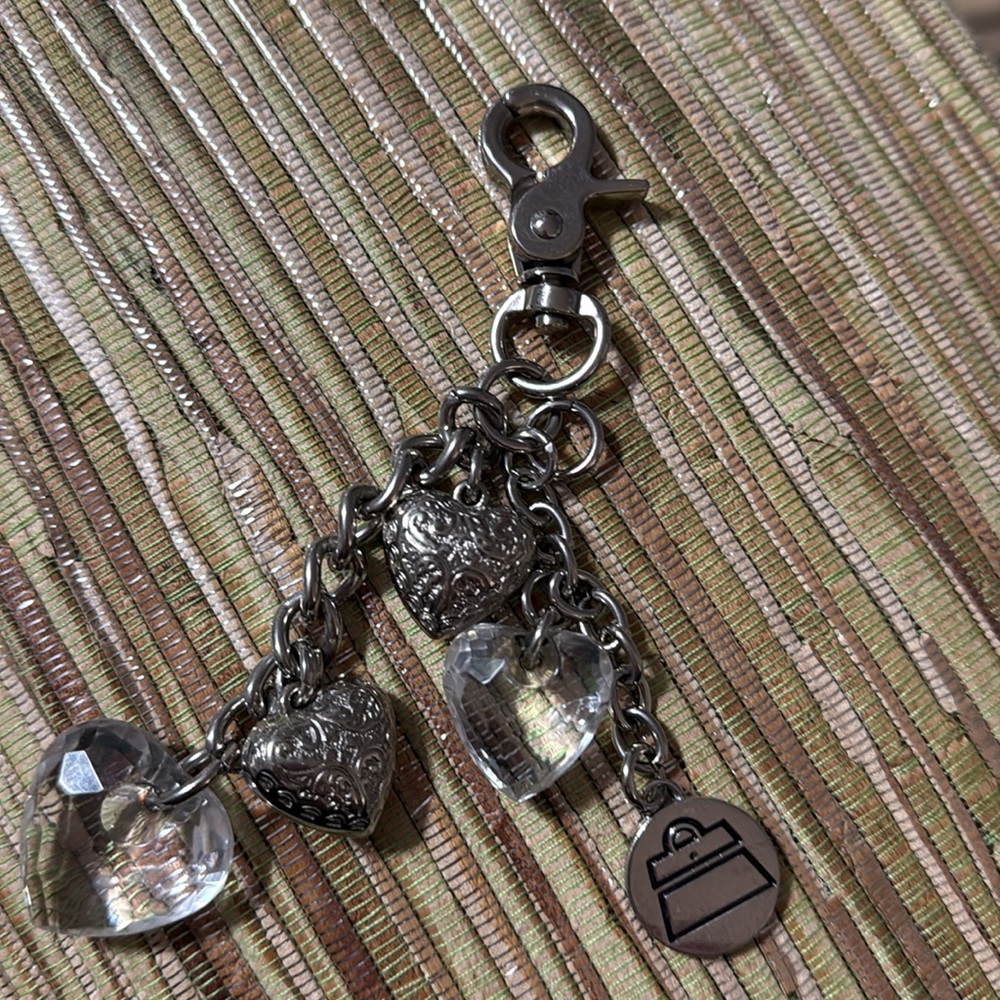 184.  Silver Heart Charm Keychain by Kathy Van Zealand - Picture 3 of 6